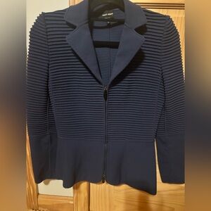Giorgio Armani Textured Navy Blazer